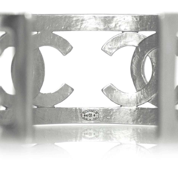 Chanel Cuff Bracelet Silver B16 - Picture 2 of 6